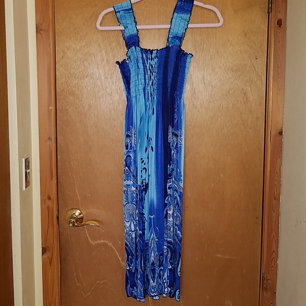 Multi-color blue sundress